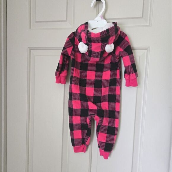 2/$30 Carters Fleece Jumpsuit Size 6 M - Picture 4 of 4